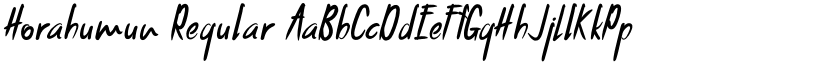 Horahumun Regular font