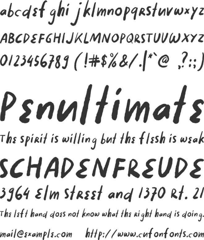 Moon Earth font preview