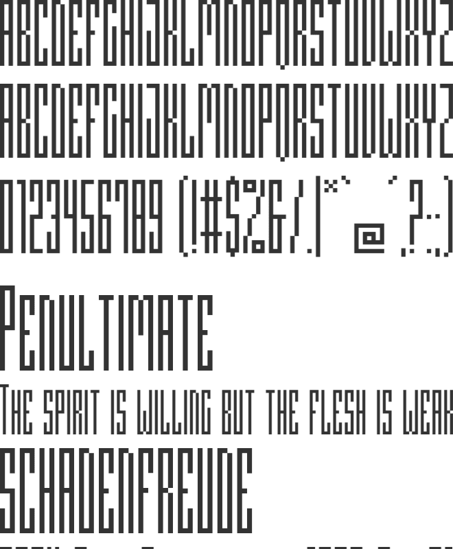 Pixeloza 03 font preview