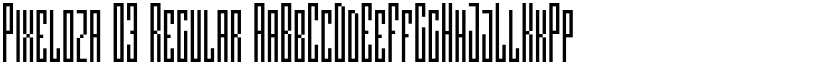 Pixeloza 03 Regular font