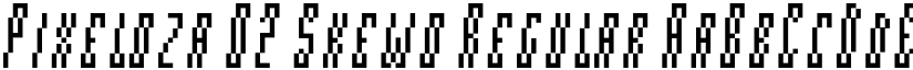 Pixeloza 02 Skewo Regular font
