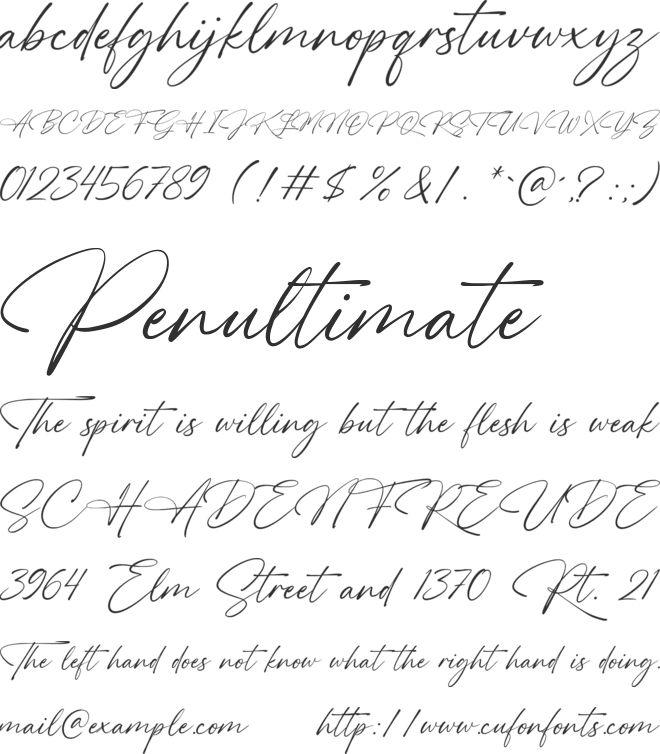 High Spirited font preview