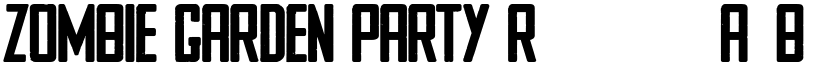 ZOMBIE GARDEN PARTY Regular font