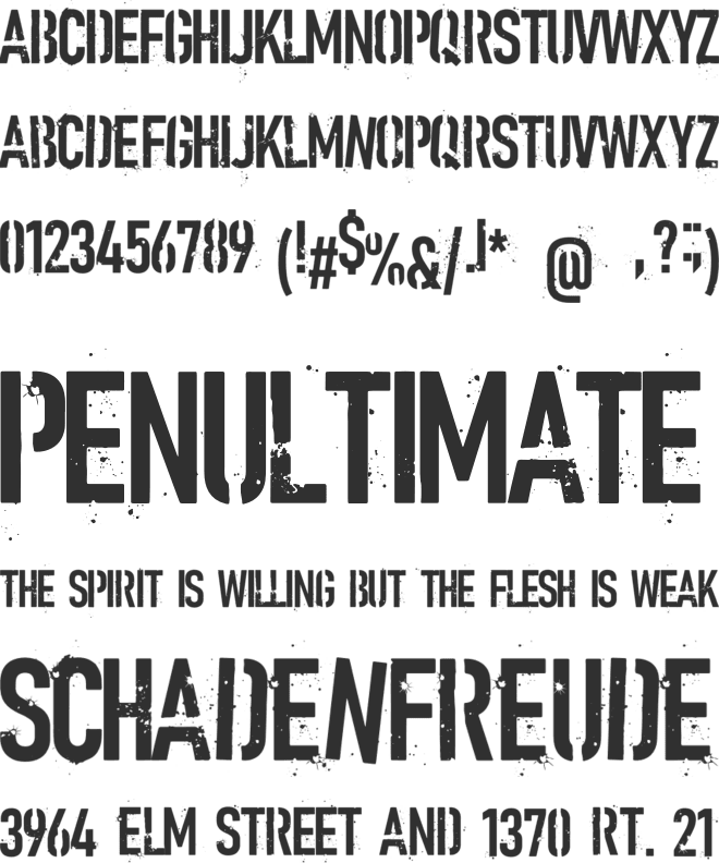 HOWITZER font preview
