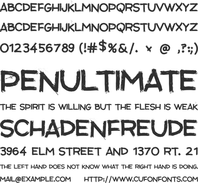TANKTYPE font preview