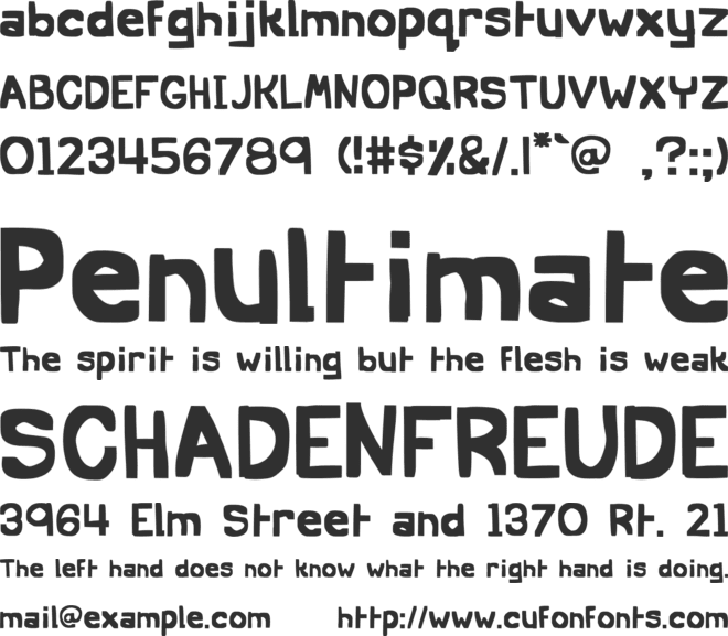 Anglerhand font preview