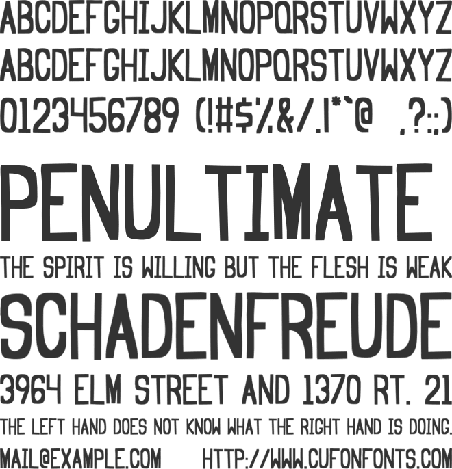 Elegantile font preview