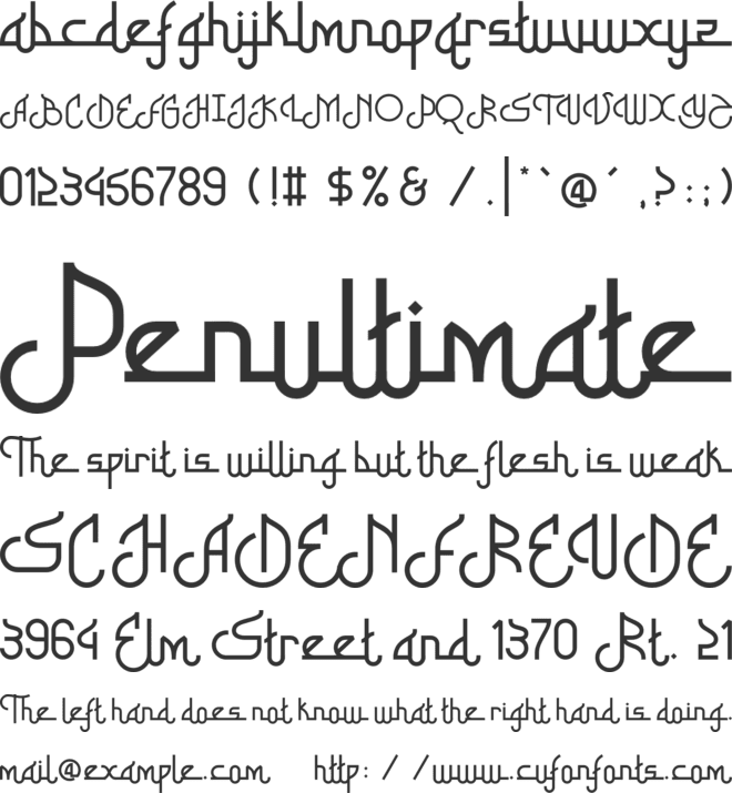 Shabyan font preview