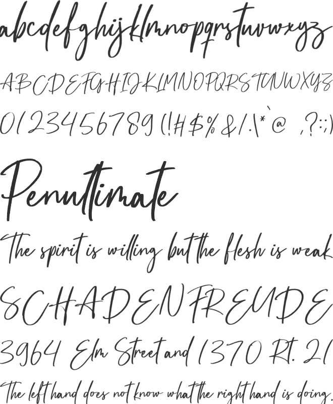 Herstond font preview