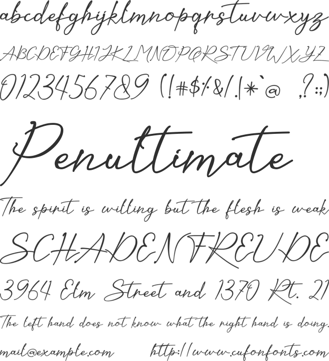 Kaliurang Signature - Personal font preview