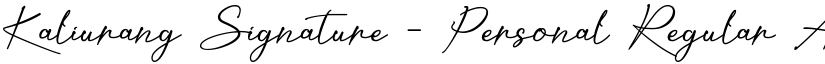 Kaliurang Signature - Personal font download