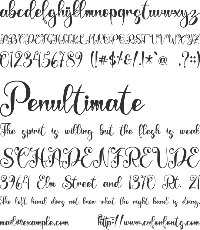betteryou - Personal Use font preview