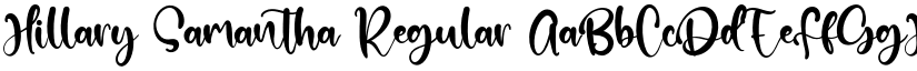 Hillary Samantha Regular font