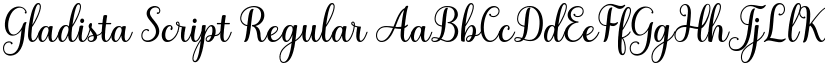 Gladista Script Regular font