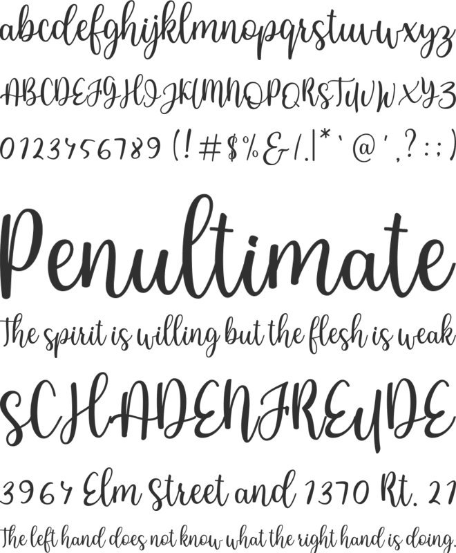 Dourcha font preview