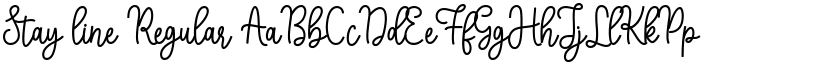 Stay line Regular font