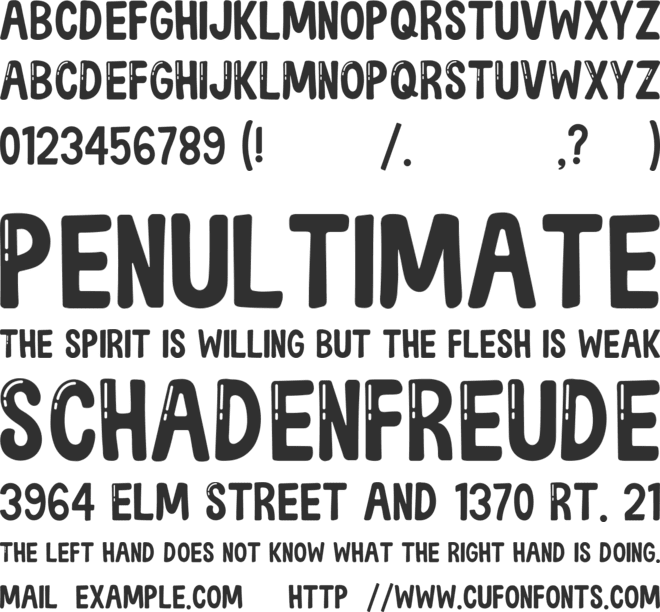 QUICKENS font preview