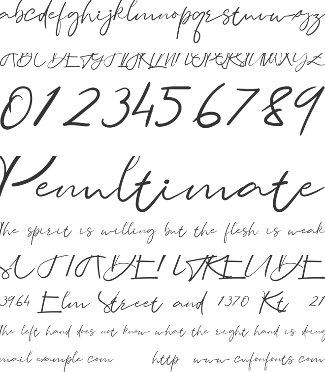 Coffe Sendu font preview