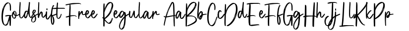 Goldshift Free Regular font