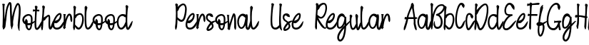 Motherblood - Personal Use font download