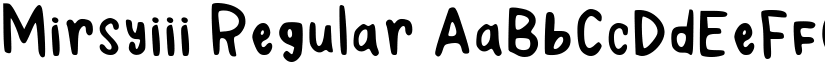 Mirsyiii Regular font