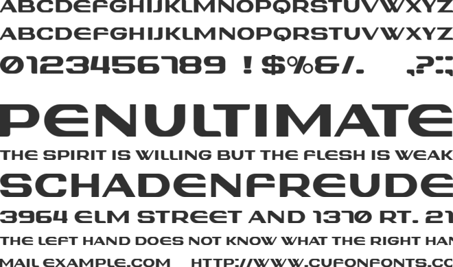 Angry Cyborg font preview