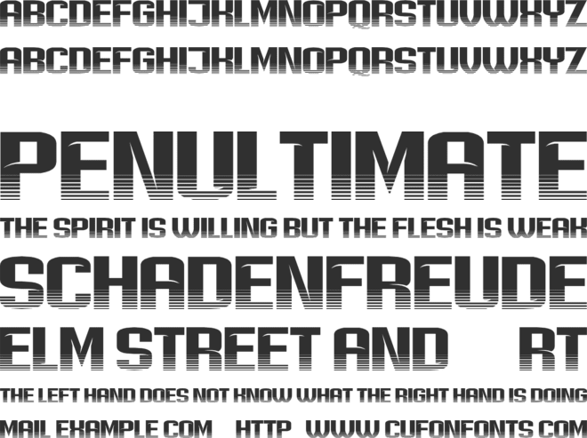 Sextape font preview