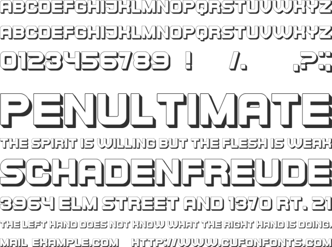 Popular font preview