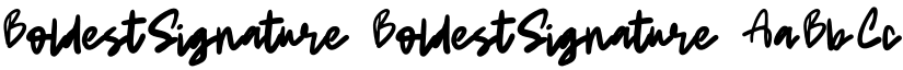 BoldestSignature BoldestSignature font