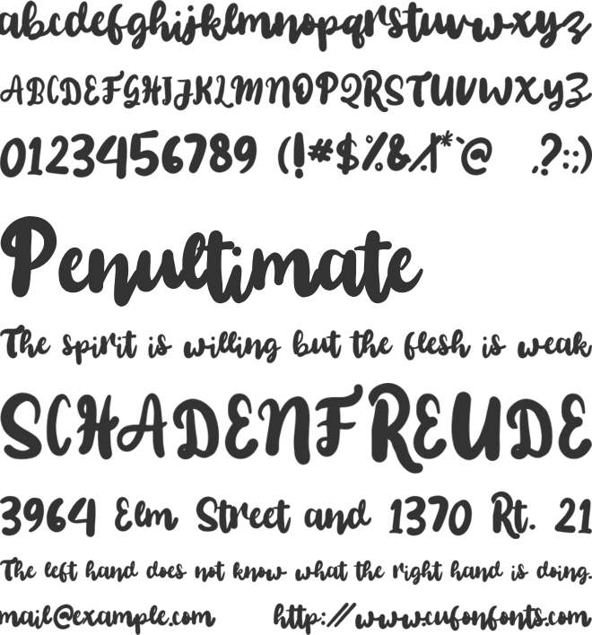 PinkyPonko font preview