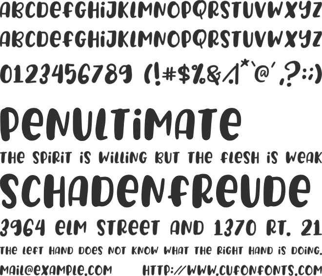PlayCheerful font preview