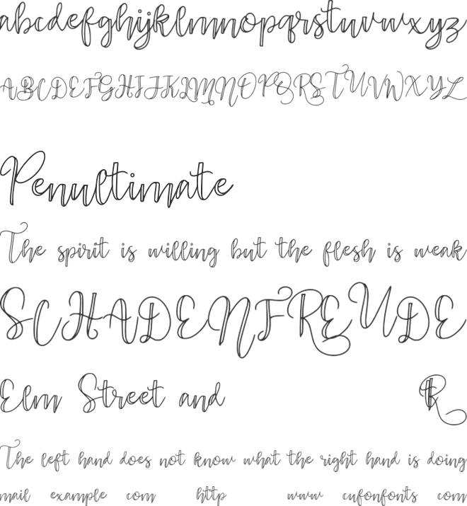 YellowWedding font preview