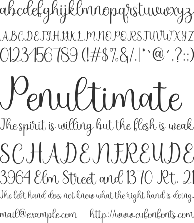 mulidey font preview
