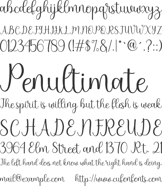 mulidey font preview