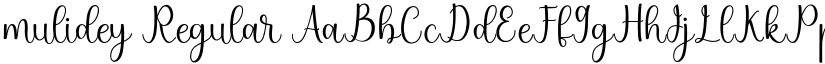 mulidey Regular font