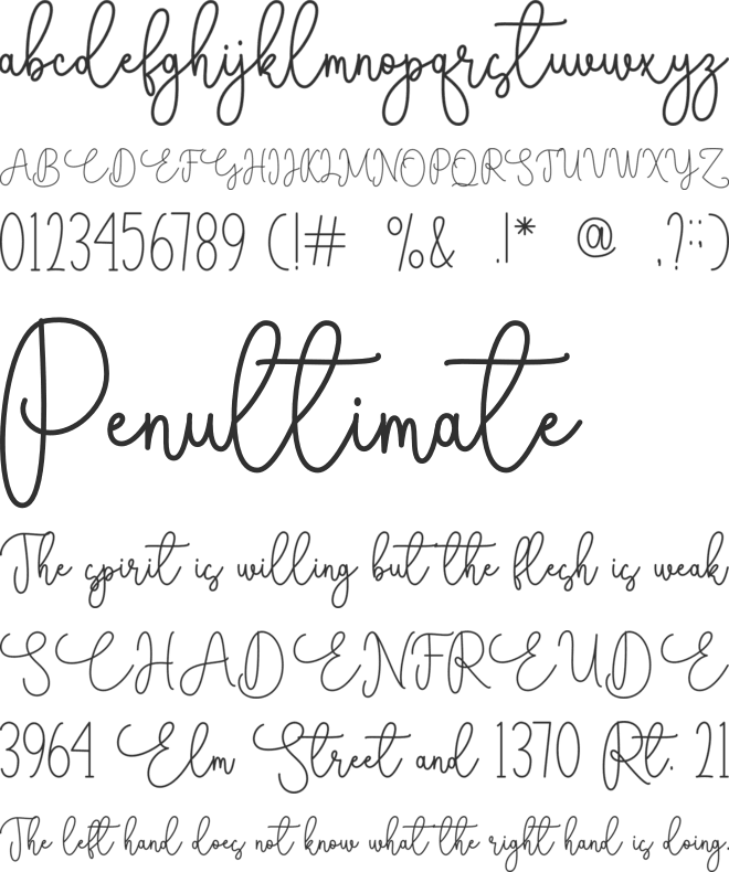 Loveyou Monoline font preview