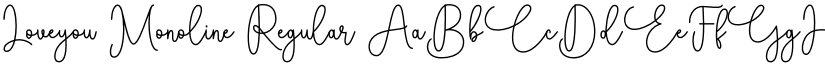 Loveyou Monoline Regular font