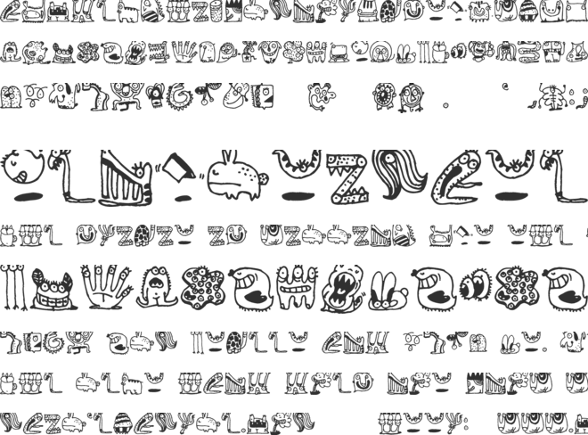 Monsterocity font preview