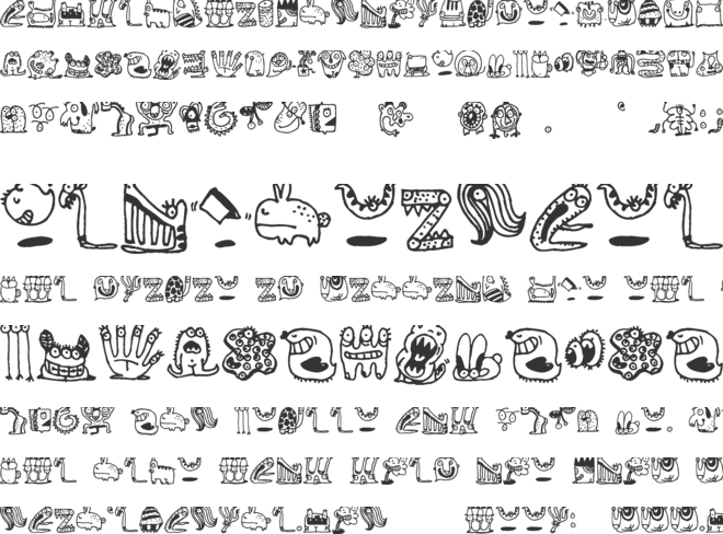 Monsterocity font preview