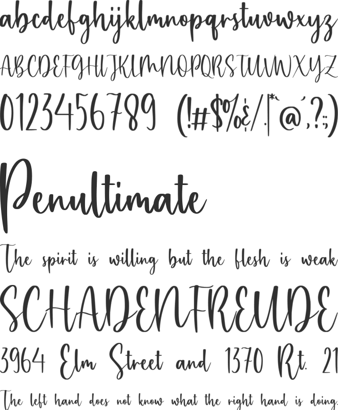 Goldworthy font preview