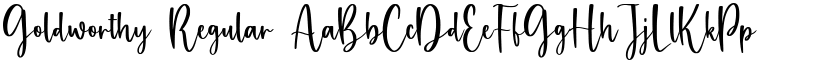 Goldworthy Regular font