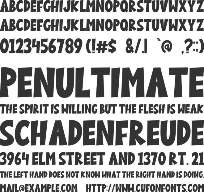 Comic Vaganza font preview