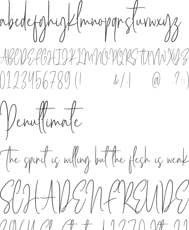 Brilliant Elegant font preview