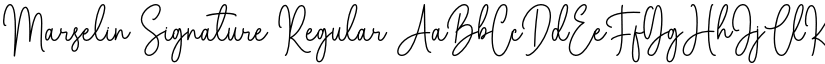Marselin Signature Regular font
