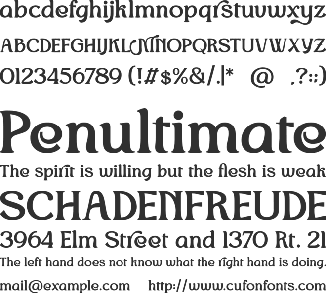 Mathery font preview