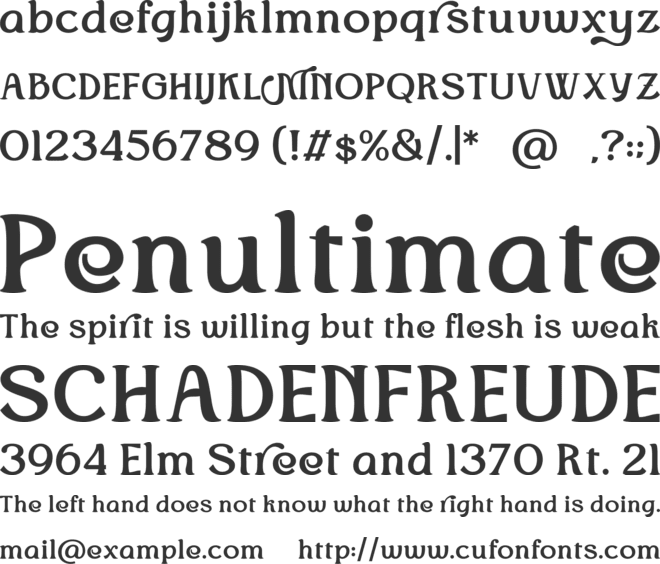 Mathery font preview