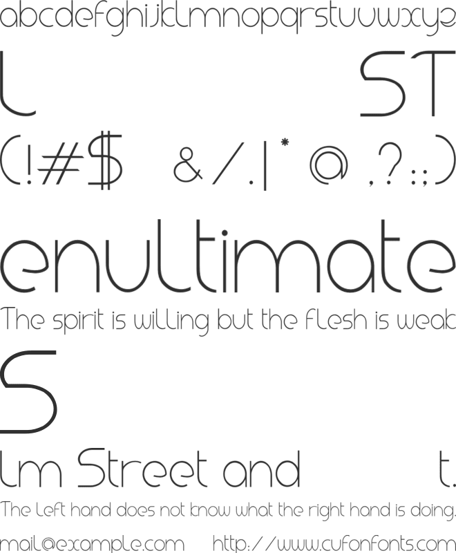 Lunox personal use font preview