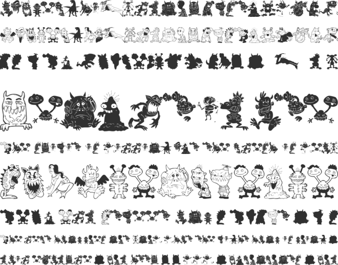 Art Monsters font preview