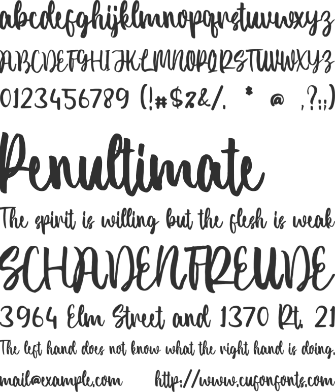 Randall Madeleine font preview