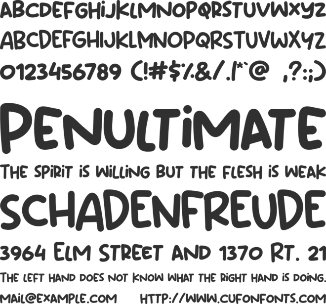 Mabook font preview